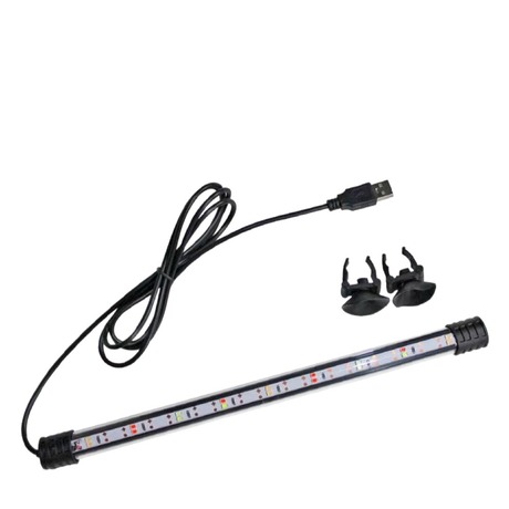 USB Waterproof LED Aquarium Submersible Light Dual Row 110V Fish Tank Lamp Energy Saving (FTL-0005)