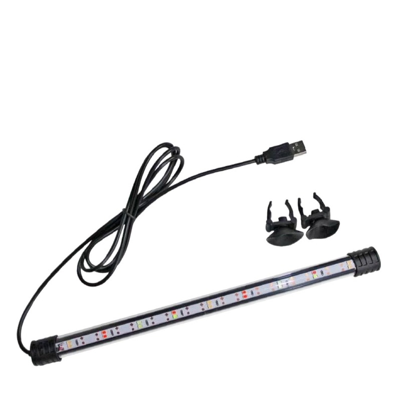 USB Waterproof LED Aquarium Submersible Light Dual Row 110V Fish Tank Lamp Energy Saving