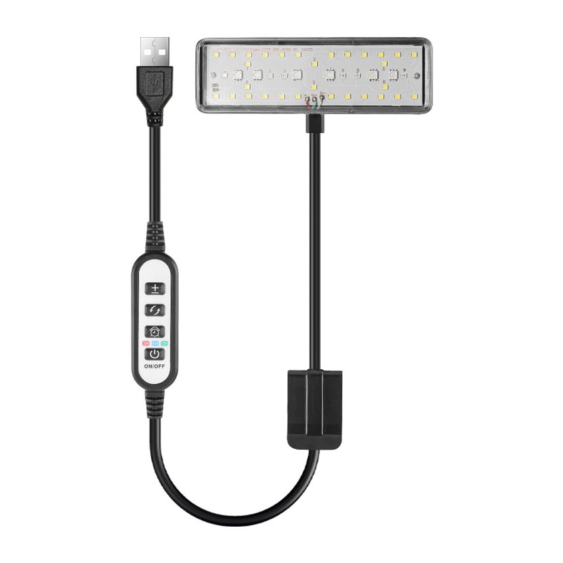 USB LED Aquarium Clip Light Timer Cycle Planted Tank Algae Grow Lamp Multi-Color Turtle Light