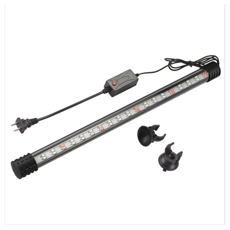 Double Row Tri-Color Aquarium Light High Brightness Submersible Lamp Waterproof Switchable Color Plant Growing Light (FTL-0054)