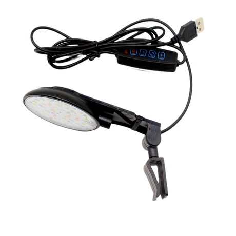 Round Fish Tank Clip Light Waterproof Small LED Lamp Aquarium Lighting Plant Landscape Colorful Light (FTL-0060)