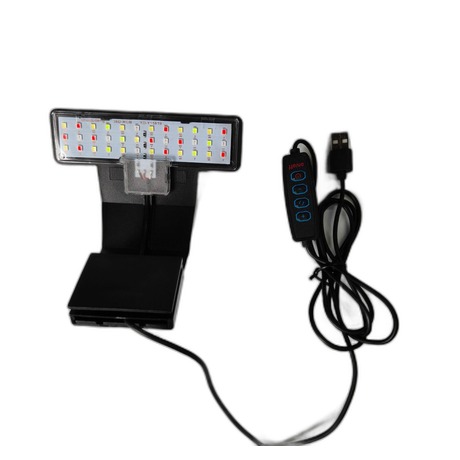 Factory Direct LED Aquarium Light Ultra Thin Three Color Adjustable Mini Clip Lamp USB Low Voltage Energy Saving (FTL-0086)