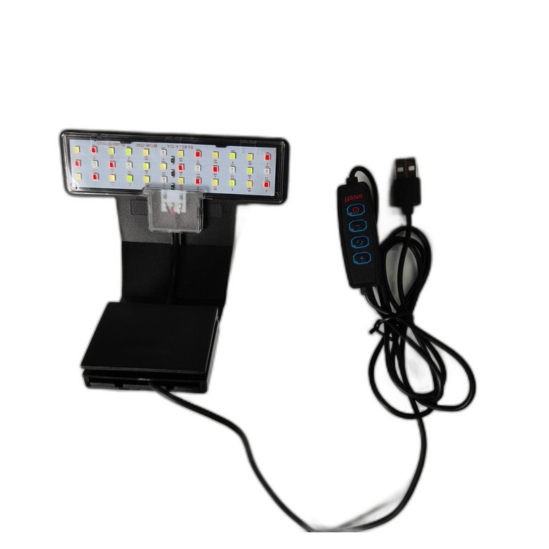 Factory Direct LED Aquarium Light Ultra Thin Three Color Adjustable Mini Clip Lamp USB Low Voltage Energy Saving